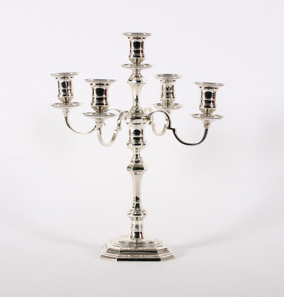 Bonhams : A silver five branch candelabrum By Elkington and Co ...