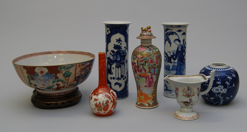 A Canton famille rose punch bowl image 1