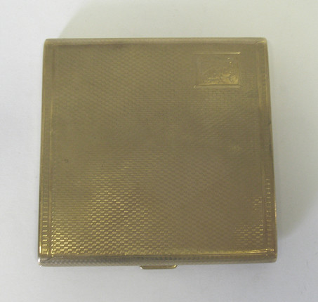 Bonhams : A 9 carat gold cigarette case, hallmarks rubbed, possibly ...