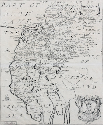 Bonhams : Cumbria and Westmoreland also an uncoloured Cumberland by ...