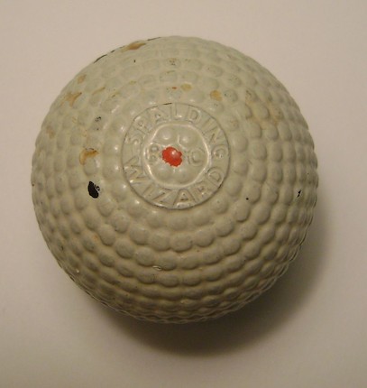 Bonhams : A Spalding Wizard Red Dot bramble golf ball