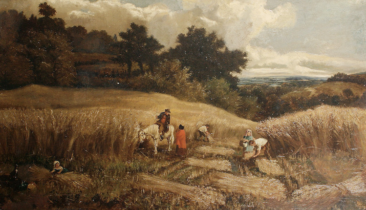 Bonhams : Follower of George Vicat Cole (British, 1833-1893) The harvesters