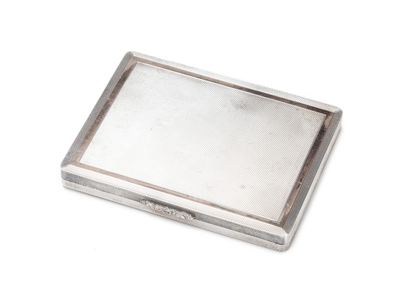 Rare Oversized Antique Alfred Dunhill Sterling Silver Cigarette Case