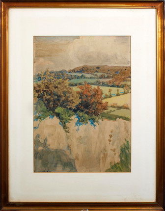 Bonhams : Norman Ault (British, 1880-1950) Moorland landscape