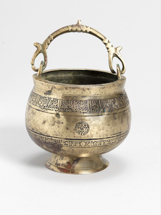 Bonhams : A rare small Khorasan bronze Bucket Persia, 12th Century