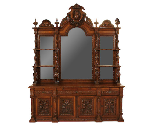 Bonhams : A large Victorian Renaissance revival carved oak and ...