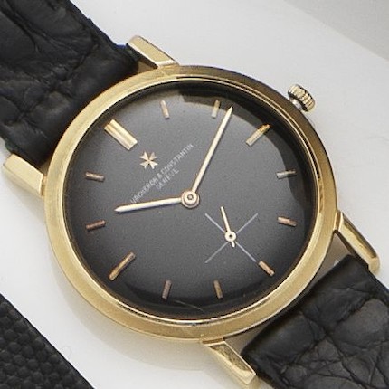 Bonhams : Vacheron Constantin. An 18ct gold manual wind wristwatch