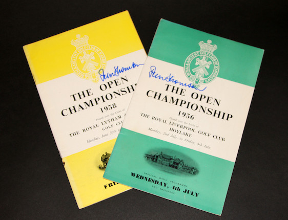 Bonhams 1956 and 1958 Open Golf Championship programmes