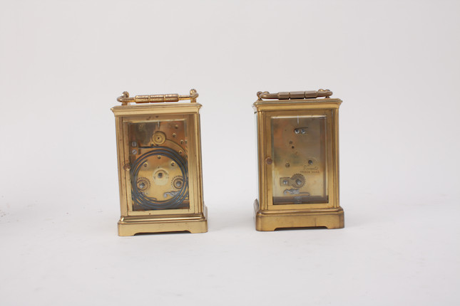Bonhams : An early 20th century brass carriage clock The dial inscribed ...