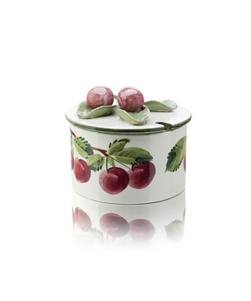 Bonhams : A Wemyss preserve jar with fruit knop 'Cherries'