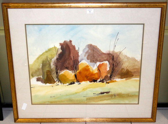 Bonhams : Gerald Robert Tucker (British, born 1932) Autumnal landscape