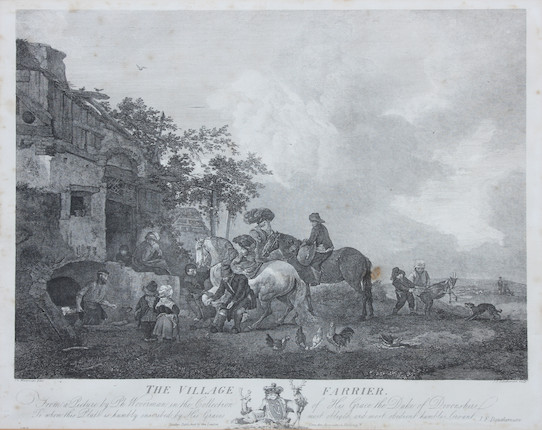 Bonhams : After Jean-Baptiste Isabey Bonaparte I.75.5 x 48.5cm. also two  other engravings after Parrocel and Wouverman (3)