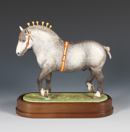 Bonhams : A Royal Worcester limited edition model 'Percheron Stallion'