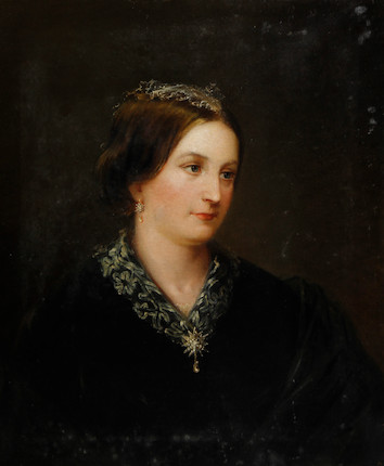 Bonhams : English School, 19th Century Portrait of a lady, possibly ...