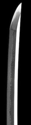 A very large shin-shinto presentation tachi and gold lacquer tachi-kake (sword stand) Attributed to Korekazu, late 19th century image 2