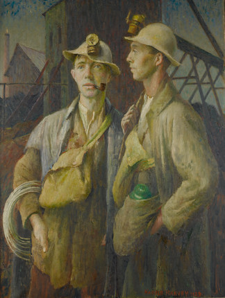 Harold Harvey (British, 1874-1941) Tin miners image 1