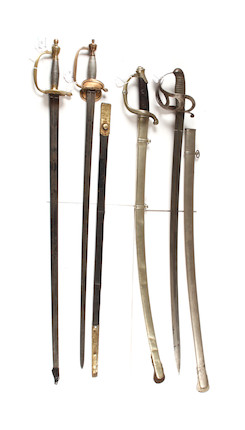 Bonhams : A Dutch Cavalry Trooper's Sabre and Three Other Continental ...