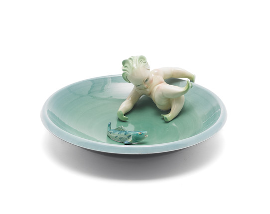 Bonhams : Camillo Ghigo for Lenci 'Tritoncino' a Pottery Figural Dish ...