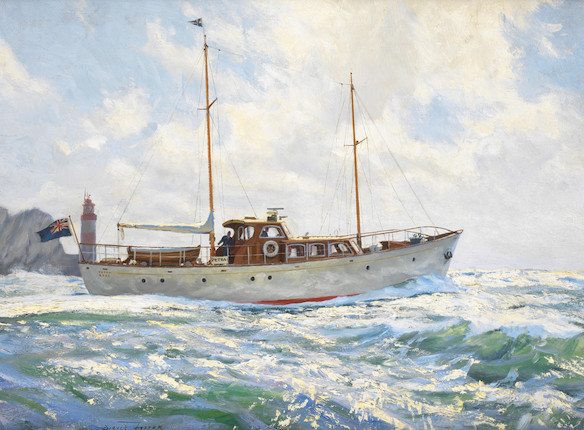 Bonhams : Deryck Foster (British, 1924-2011) The ketch-rigged motor ...