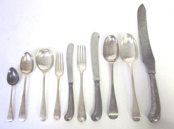 A quantity of silver flatware, image 1