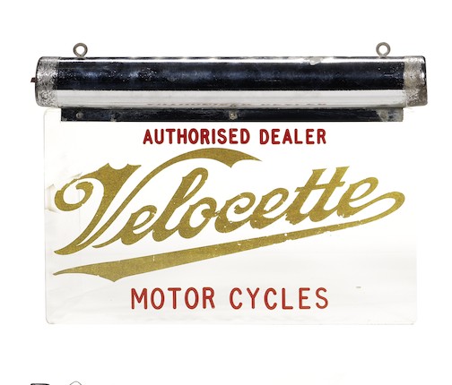 Bonhams : A 'Velocette Motor Cycles Authorised Dealer' illuminating ...