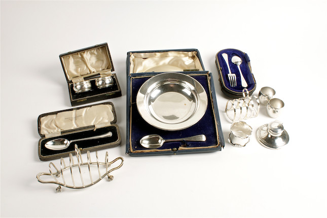 A seven bar toast rack by Jackson and Fullerton, London, 1907,  (9) image 1