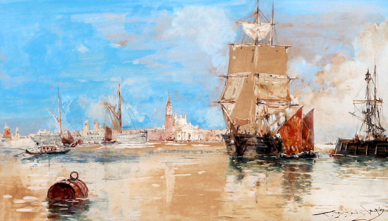 Bonhams : Thomas Bush Hardy (British, 1842-1897) 'Sailing ships at ...