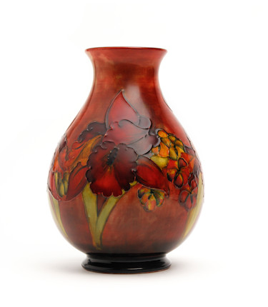 A Walter Moorcroft 'Orchid' flambé design vase Circa 1955 image 1