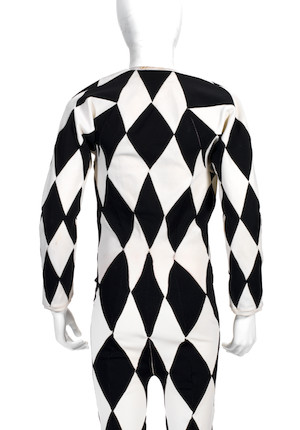 Bonhams : Freddie Mercury's black and white harlequin stage costume, 1970s,