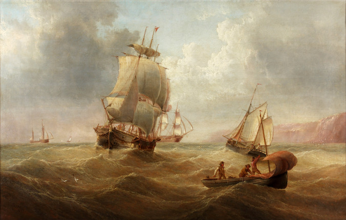 Bonhams : Henry Redmore (British, 1820-1887) Merchantmen and smaller ...