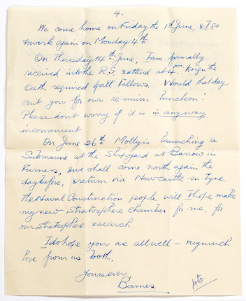 Bonhams : Three Handwritten Letters from Barnes Wallis to Leo d ...