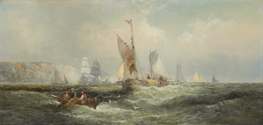 Bonhams : William Thornley (British, 1857-1898) Off the coast of Dover ...