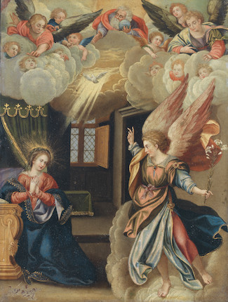 Bonhams : After Pieter de Witte, 17th Century The Annunciation