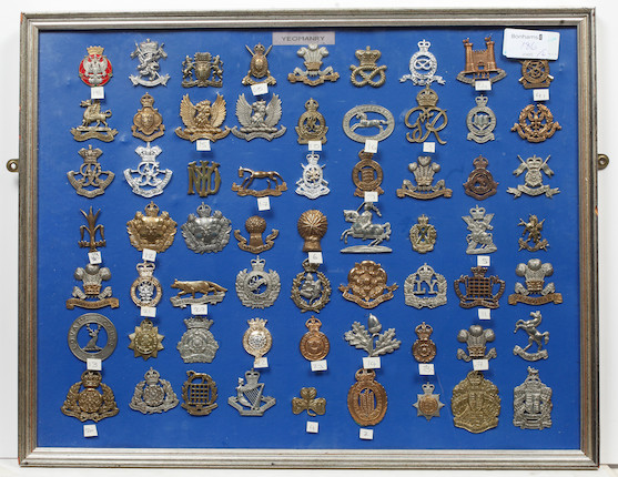 Bonhams : British Military Badges, Six Framed Displays