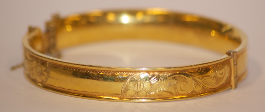 Bonhams : An Australian gold wax filled bangle by Sigmond Hoffnung ...