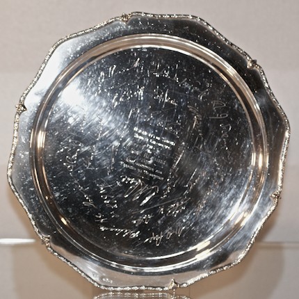 Bonhams : An Australian silver shaped circular tray by Fairfax ...