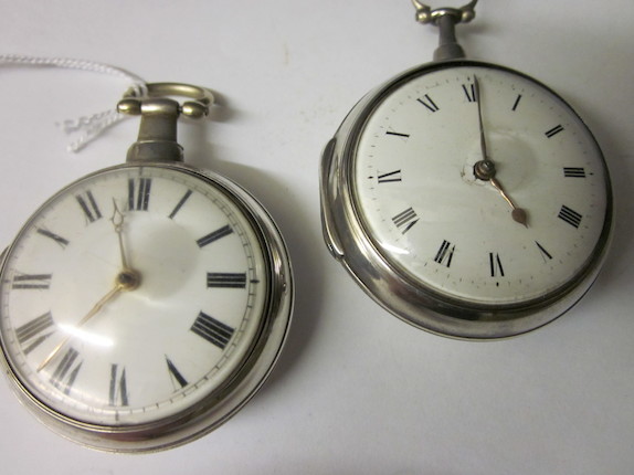 Bonhams : A silver pair cased pocket watch, by Rich Evans Shrewsbury ...