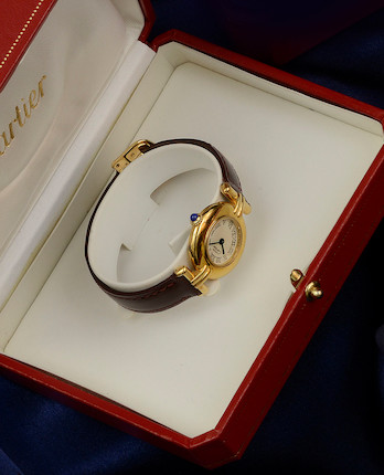 Must de Cartier A lady's silver-gilt wristwatch image 1
