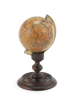 Bonhams : A 2-inch Newton's New and Improved terrestrial globe on stand ...