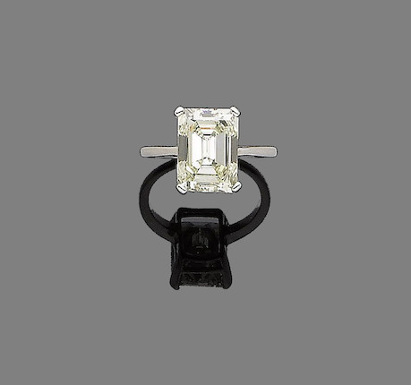 A diamond single-stone ring image 1