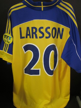  Airosportswear Henrik Larsson Sweden Illustration T-Shirt  (Yellow) : Sports & Outdoors