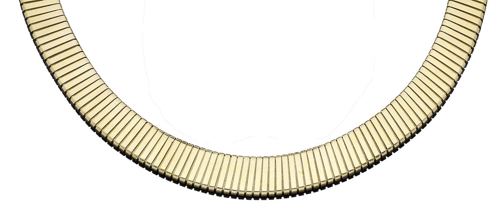 Bonhams : A 'Tubogas' collar necklace, by Bulgari