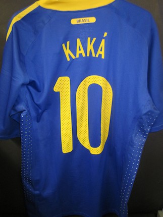 2010 Kaka, Brazil National Team, Match Worn Jersey vs. Zimbabwe