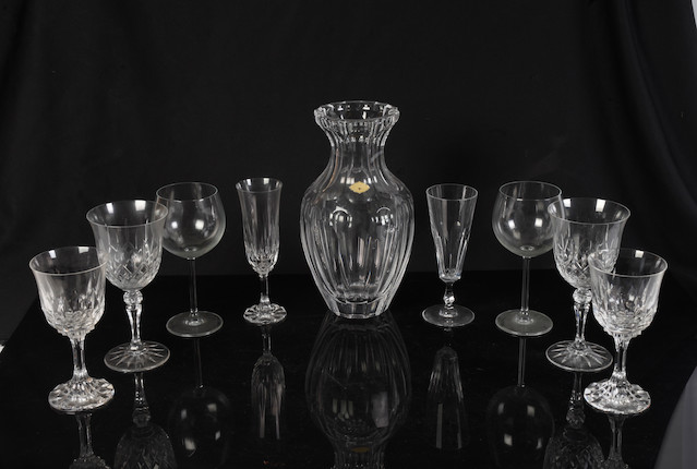 Bonhams : A part service of crystal table glass