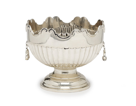 Bonhams : An Edwardian silver rose bowl by James Deakin and Sons