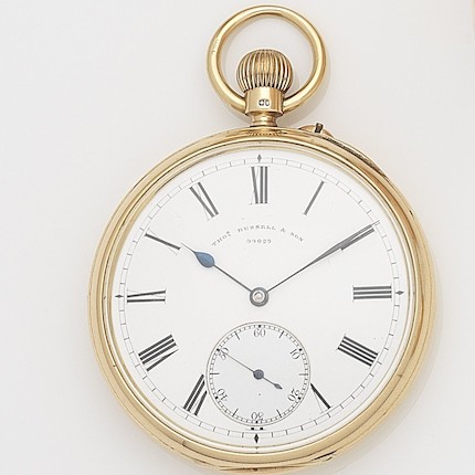 Bonhams : Thomas Russell & Sons, Liverpool. An 18ct gold keyless wind ...