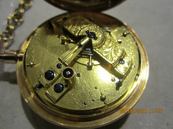 Josiah Emery, Charing Cross, London. A very fine and historically important open face pocket watch originally owned by George IV as Prince of Wales No.1057, Circa 1785, Case with London Hallmark for 1800 image 4