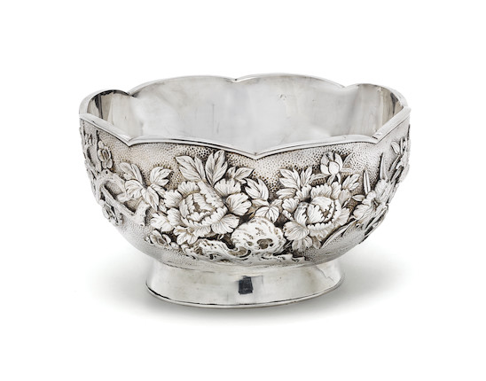 Bonhams : An impressive early 20th century Japanese silver rose bowl ...