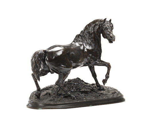 Bonhams : Piere Jules Mêne (French, 1810-1879)A bronze Model of an Arab ...