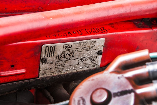 1973 Fiat Abarth 124 Rallye Two-Seat Rally Competition Coupé  Chassis no. 0064893 image 3